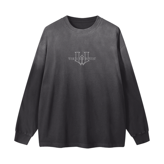 Sun-faded Gradient : Washed Long Sleeve Tee