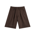 Unisex Plaid Wide Leg Shorts