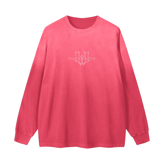 Sun-faded Gradient : Washed Long Sleeve Tee