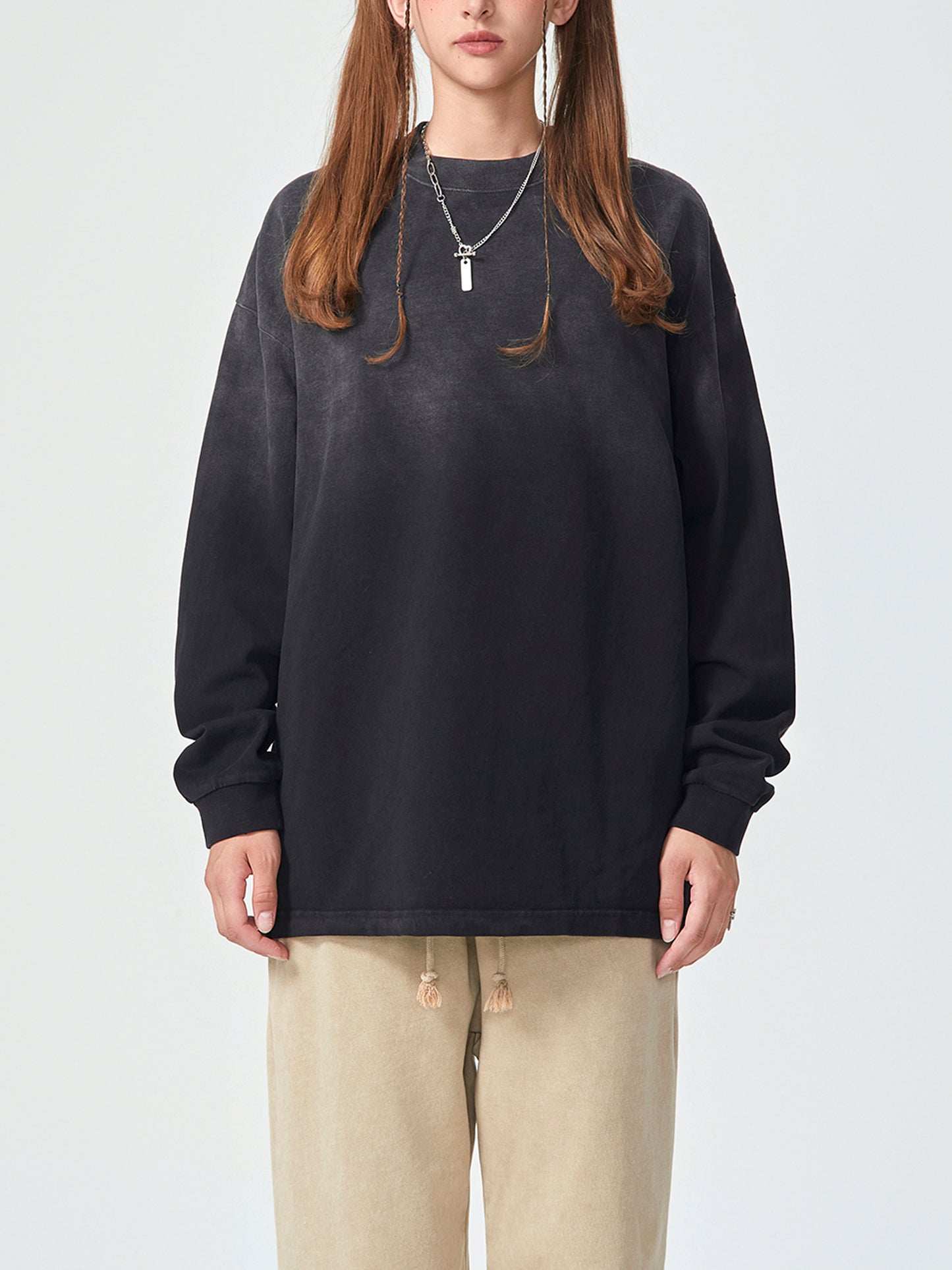 Sun-faded Gradient : Washed Long Sleeve Tee
