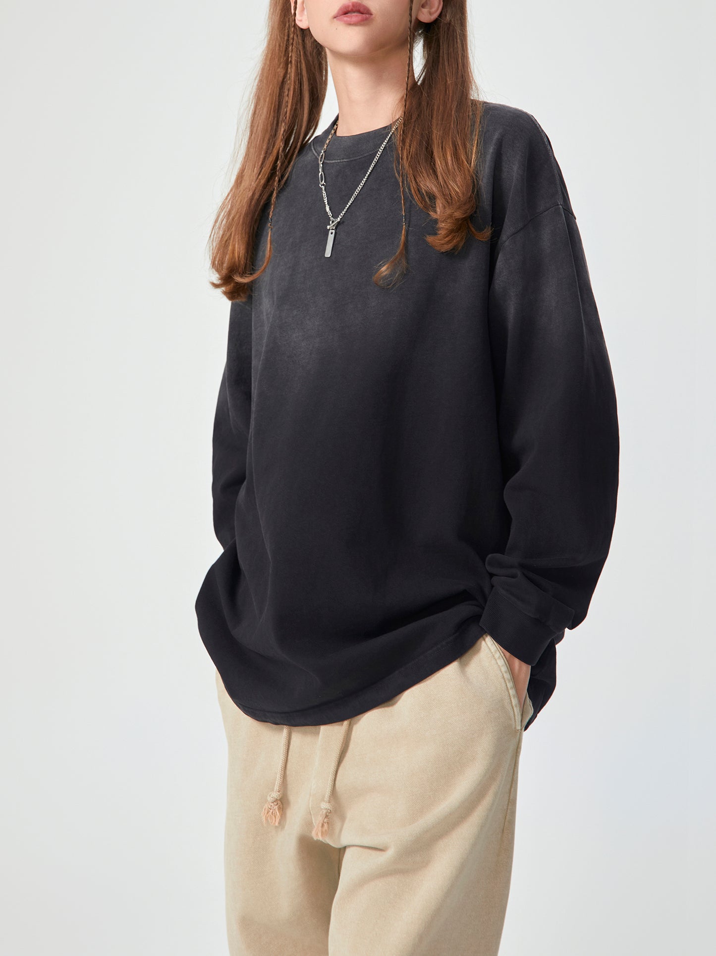 Sun-faded Gradient : Washed Long Sleeve Tee