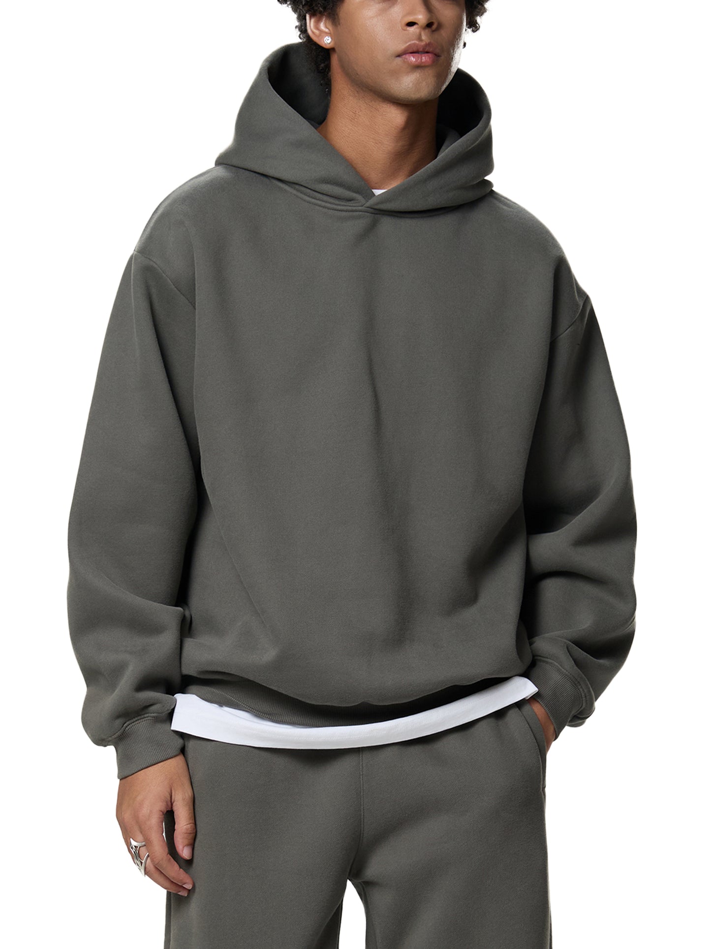 Fleeced Boxy Hoodie : Sun