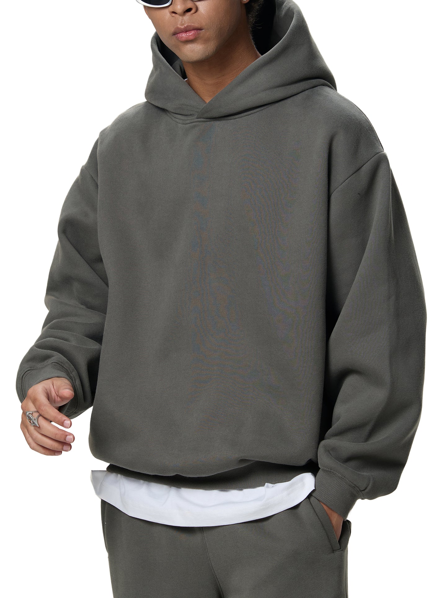 Fleeced Boxy Hoodie : Sun